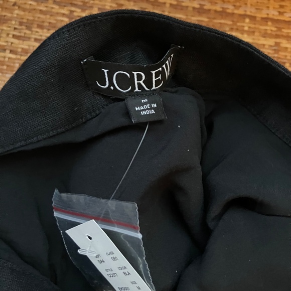 J.Crew Claudia Dress Linen Black NWT Small - Picture 4 of 6